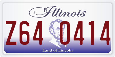 IL license plate Z640414
