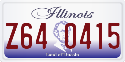 IL license plate Z640415