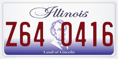 IL license plate Z640416