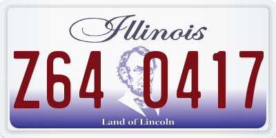 IL license plate Z640417