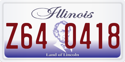 IL license plate Z640418