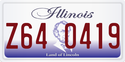 IL license plate Z640419