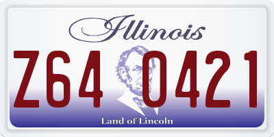 IL license plate Z640421