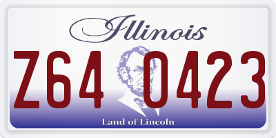 IL license plate Z640423