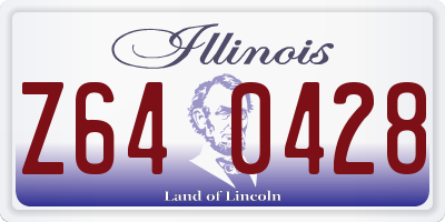 IL license plate Z640428