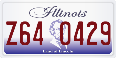 IL license plate Z640429
