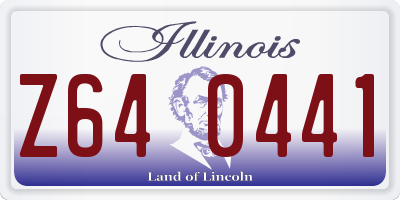 IL license plate Z640441
