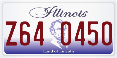 IL license plate Z640450