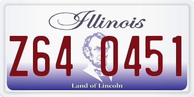 IL license plate Z640451