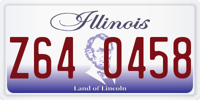 IL license plate Z640458