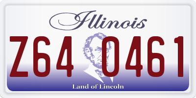 IL license plate Z640461