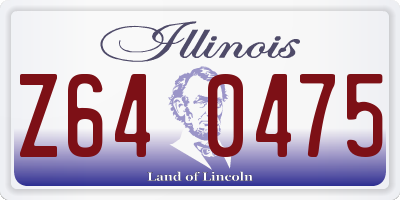 IL license plate Z640475