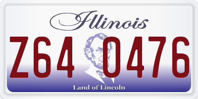 IL license plate Z640476
