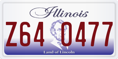 IL license plate Z640477