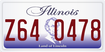 IL license plate Z640478