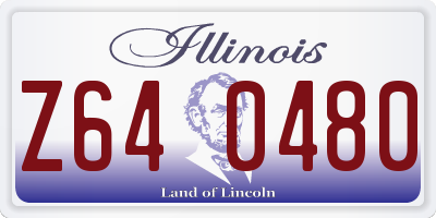 IL license plate Z640480