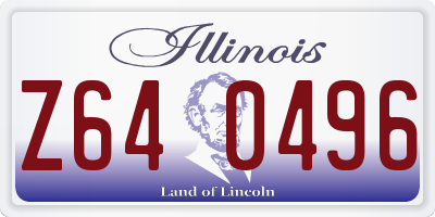 IL license plate Z640496