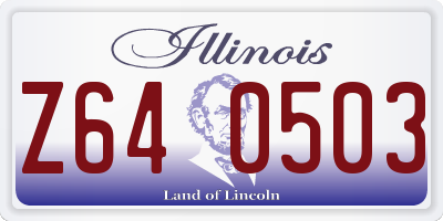 IL license plate Z640503