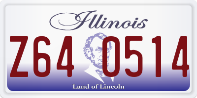 IL license plate Z640514