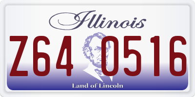 IL license plate Z640516