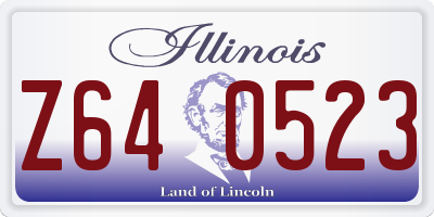 IL license plate Z640523
