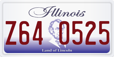 IL license plate Z640525