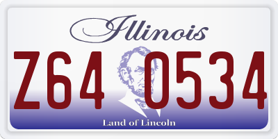 IL license plate Z640534