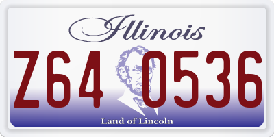 IL license plate Z640536