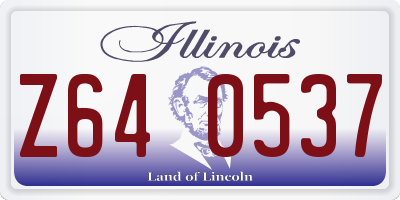 IL license plate Z640537