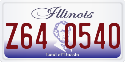 IL license plate Z640540