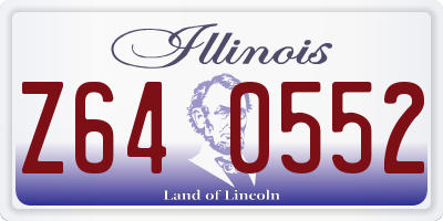 IL license plate Z640552