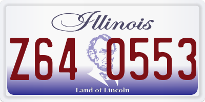 IL license plate Z640553