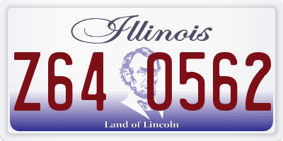 IL license plate Z640562