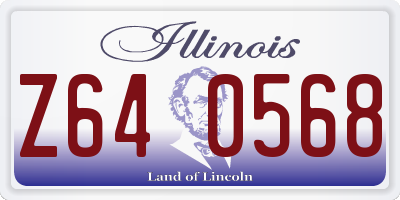 IL license plate Z640568