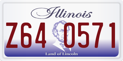 IL license plate Z640571