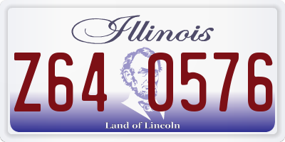 IL license plate Z640576