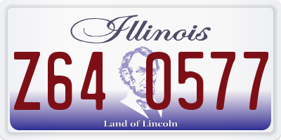 IL license plate Z640577