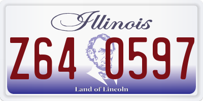 IL license plate Z640597