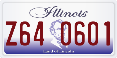 IL license plate Z640601