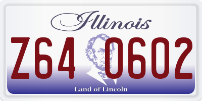 IL license plate Z640602