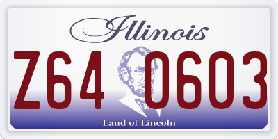 IL license plate Z640603