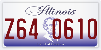 IL license plate Z640610