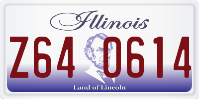 IL license plate Z640614