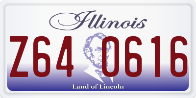 IL license plate Z640616