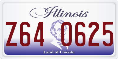 IL license plate Z640625