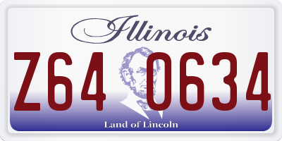 IL license plate Z640634