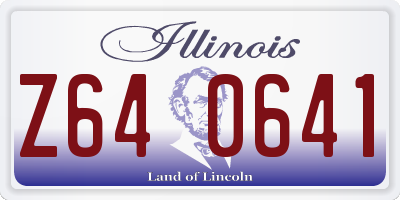 IL license plate Z640641