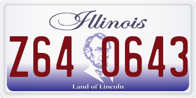 IL license plate Z640643