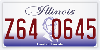 IL license plate Z640645