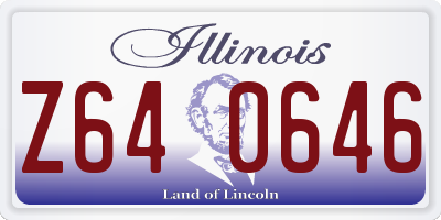 IL license plate Z640646